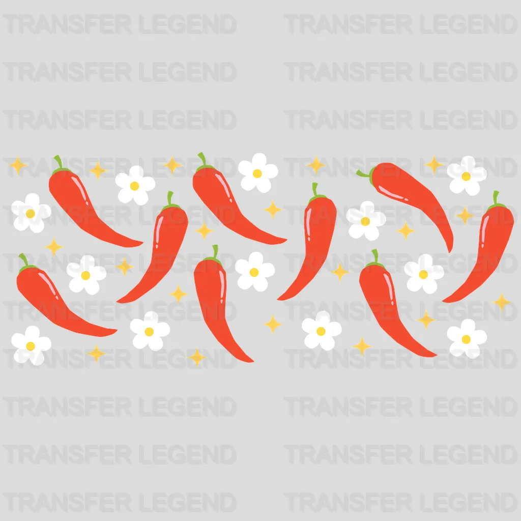 Chilies UV DTF Transfer Cup Wrap UV DTF Sticker - transferlegend