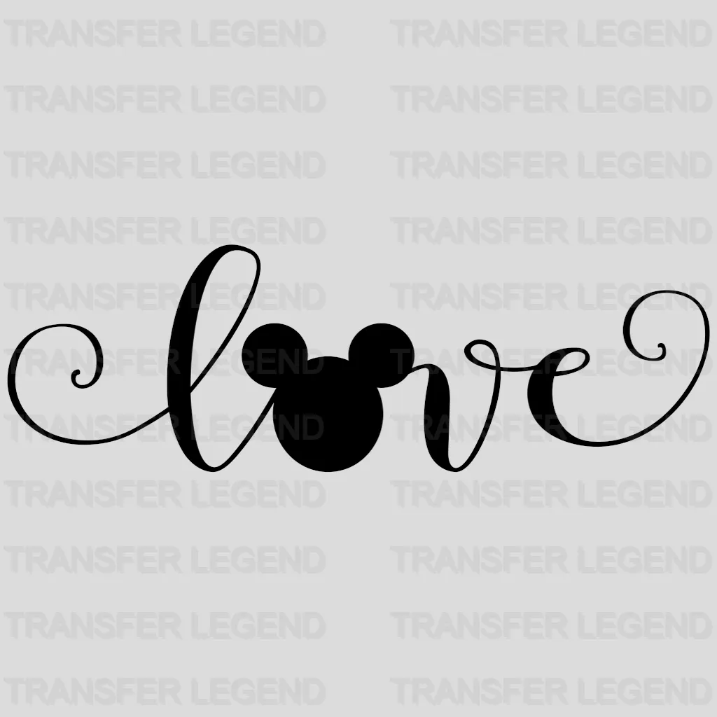 Disney Mickey And Minnie Love Design - DTF heat transfer - transferlegend