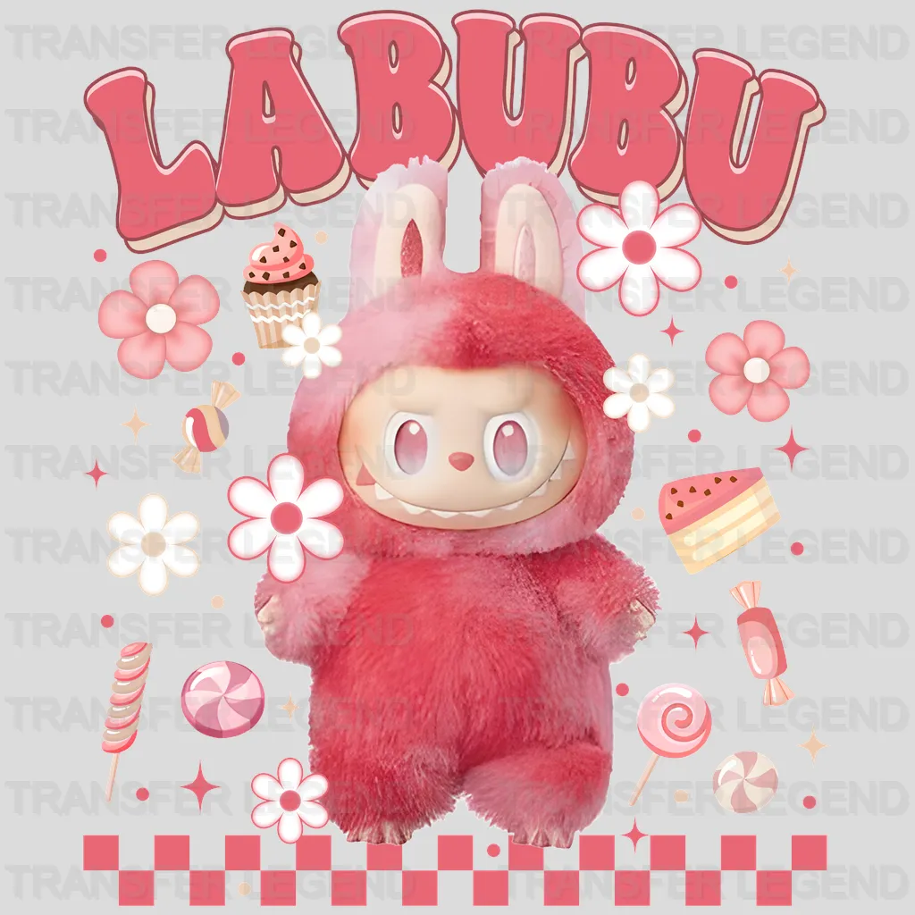 Happy In Red Labubu Design - DTF Heat Transfers