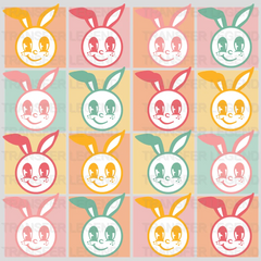 Smiley Bunnies Easter Design - DTF heat transfer - transferlegend