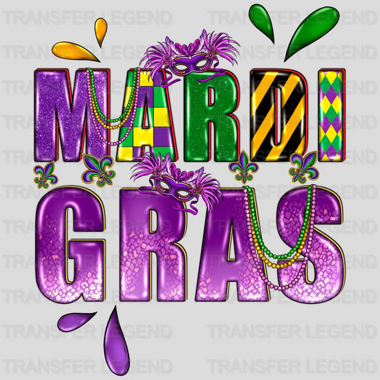 Mardi Gras Design- Mardi Gras DTF heat transfer - transferlegend