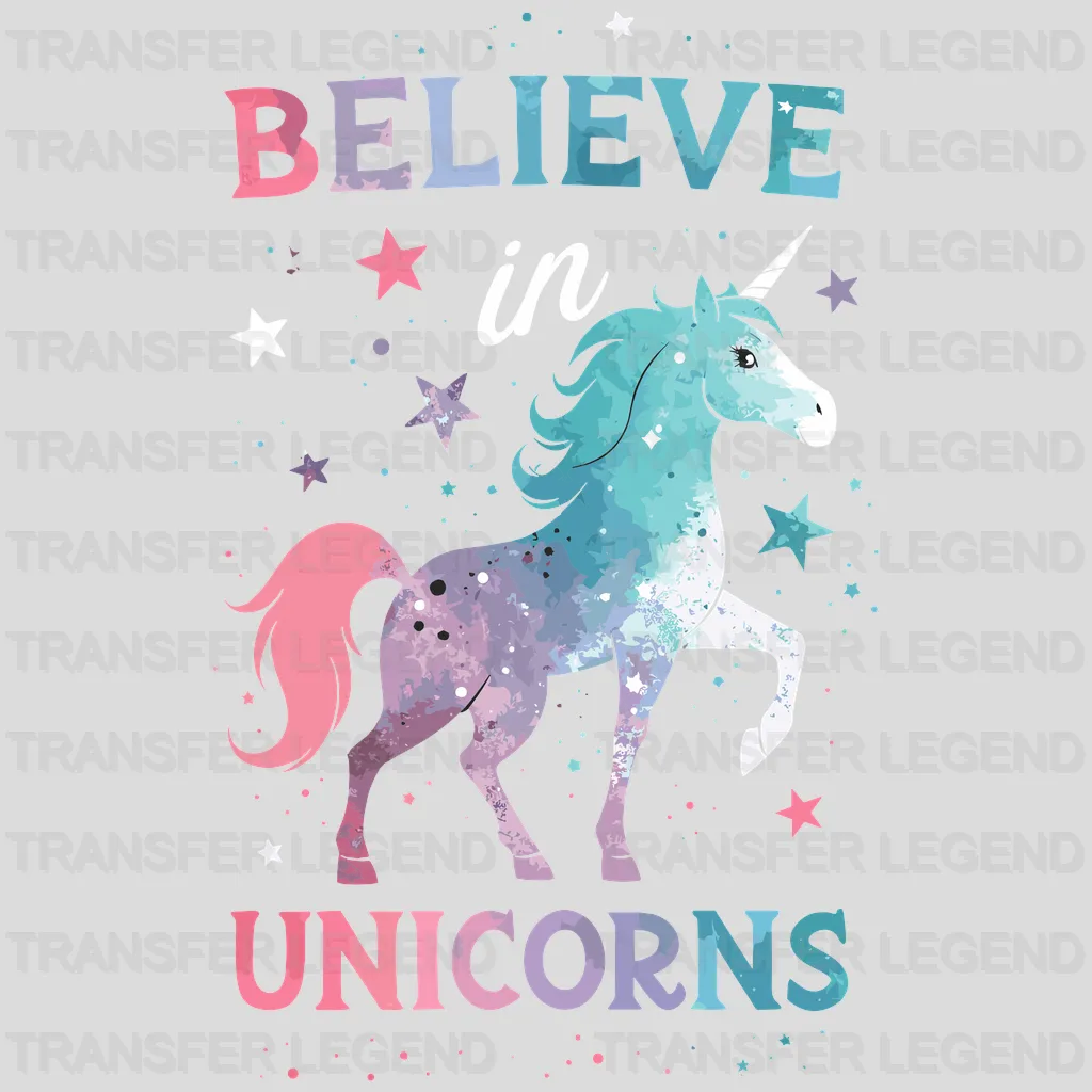 Believe Unicorn Design - DTF Heat Transfers - transferlegend