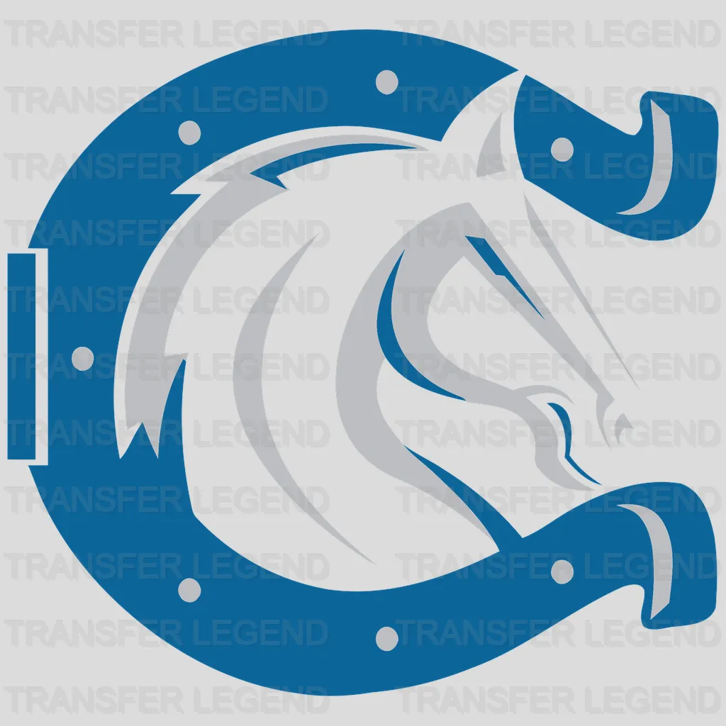 Indianapolis Colts Charging Horse Silhouette NFL Design - DTF Heat Transfer