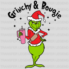 GRINCH AND BOUGIE Christmas Design, Dtf Heat Transfer - transferlegend