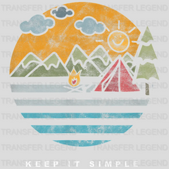 Keep It Simple - Retro Mountains Design - DTF heat transfer - transferlegend