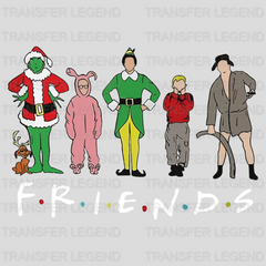 GRINCH X FRIENDS Christmas Design, Christmas Design, Dtf Heat Transfer - transferlegend