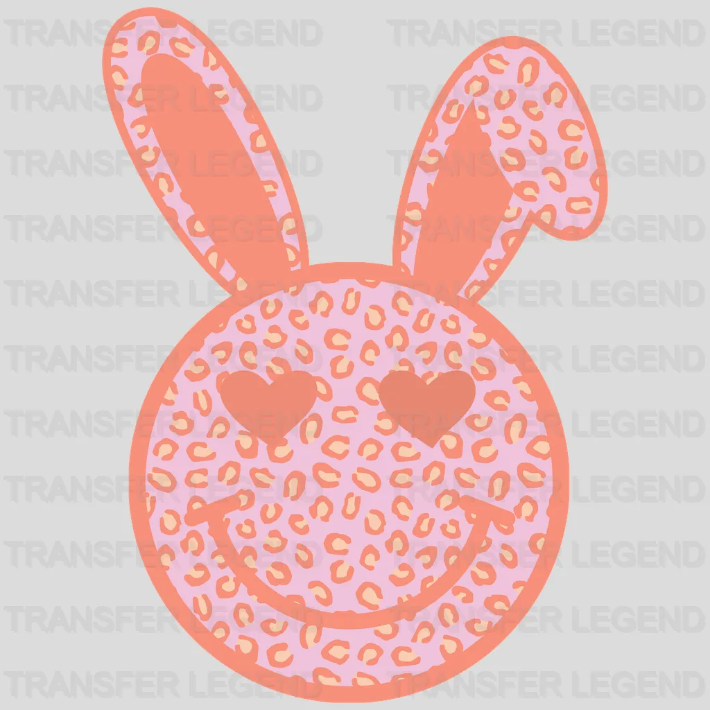 Smiley Bunny Ears Easter Design - DTF heat transfer - transferlegend