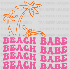 Beach Babe Palm Trees UV DTF Transfer Cup Wrap UV DTF Sticker - transferlegend