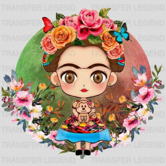 FRIDA KAHLO FLOWERS Design - DTF heat transfer - transferlegend