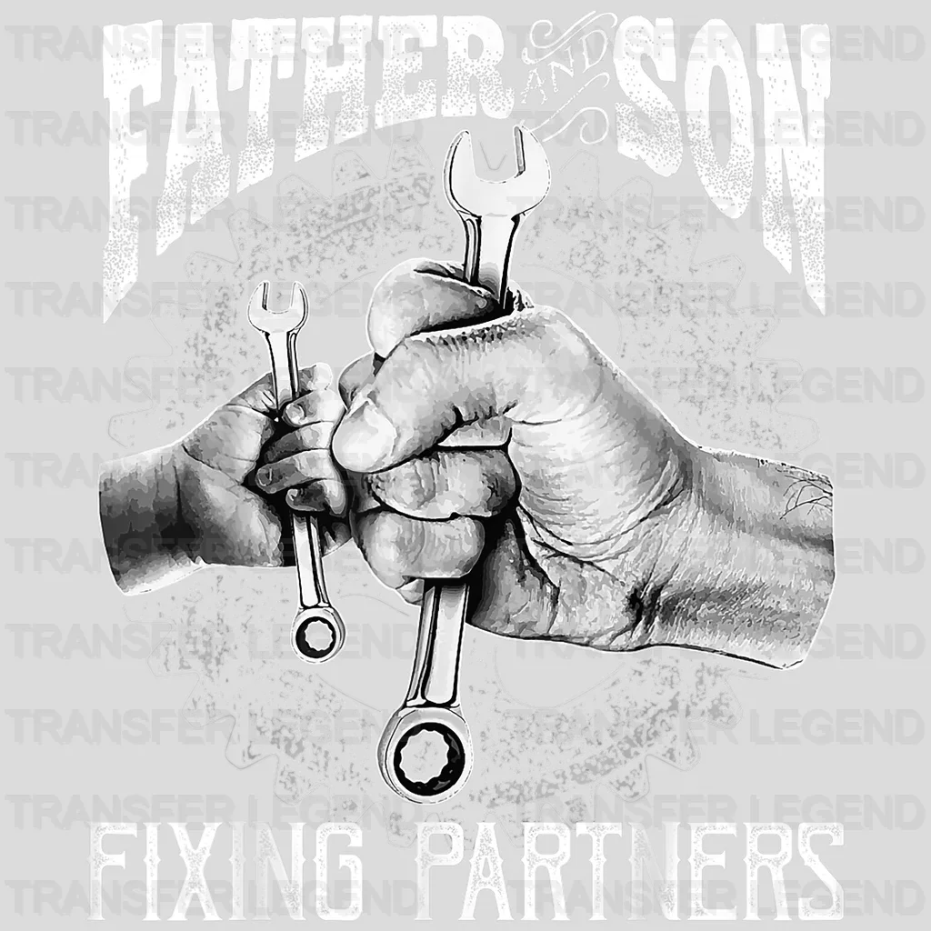 Father And Son Fixing Partners Design - DTF heat transfer - transferlegend