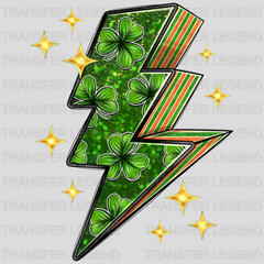 Starry Clover Lightning Bolt St. Patrick's Day Design - transferlegend