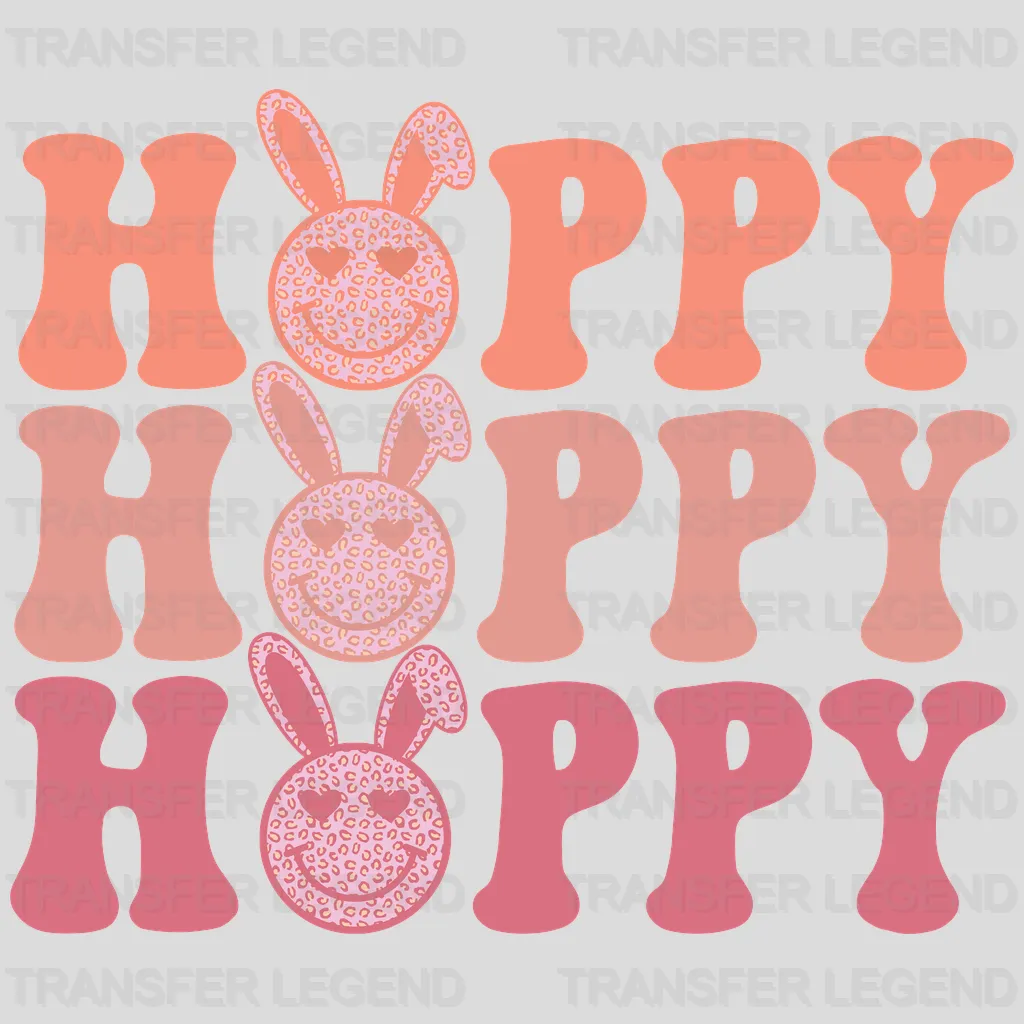 Hoppy Hoppy Hoppy Easter Design - DTF heat transfer - transferlegend