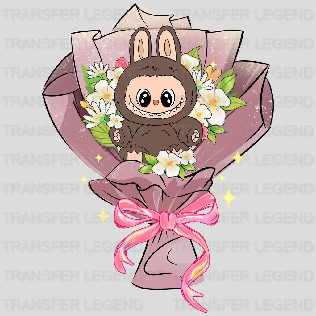 Flowers For Mee Labubu Design - DTF Heat Transfers