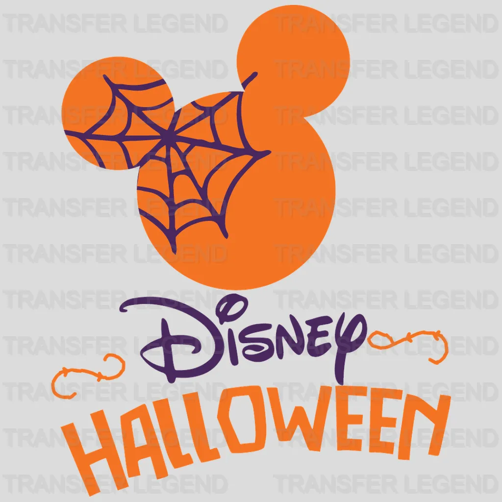 Halloween Minnie- Mickey Spider Wep Head Design - DTF heat transfer - transferlegend