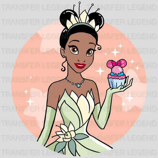 Tiana Snacks Cartoon Ears - The Princess and the Frog Design - DTF heat transfer - transferlegend