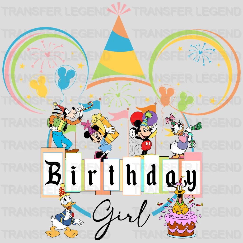 Birthday Girl Disney Designs - DTF Heat Transfers