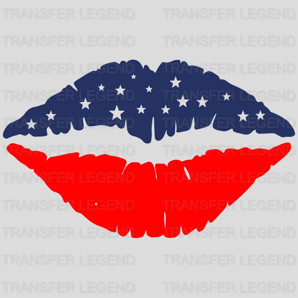 Lips Mouth American DTF Transfer - transferlegend