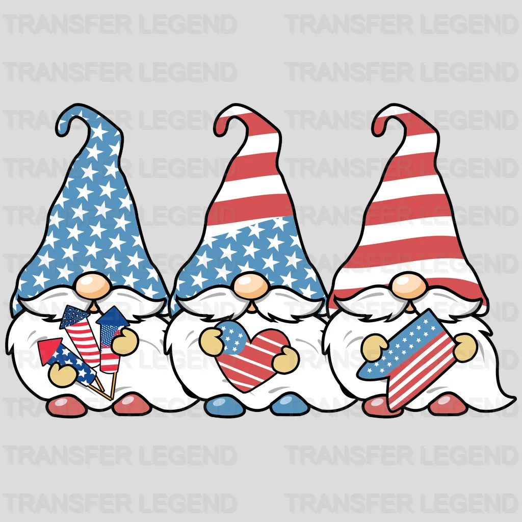 American Patriotic Gnomes DTF Transfer - transferlegend