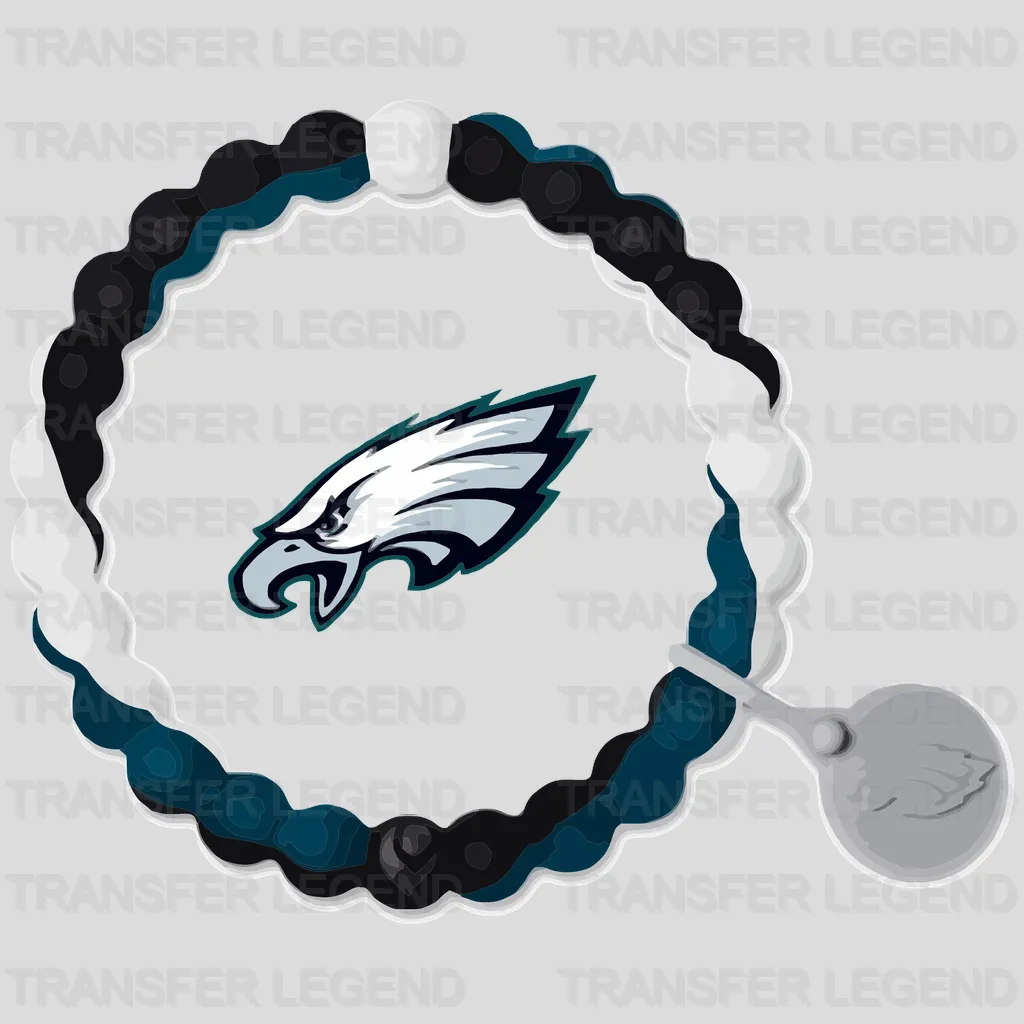 Philadelphia Eagles nautical rope circle emblem with eagle head, NFL design - DTF Heat Transfer
