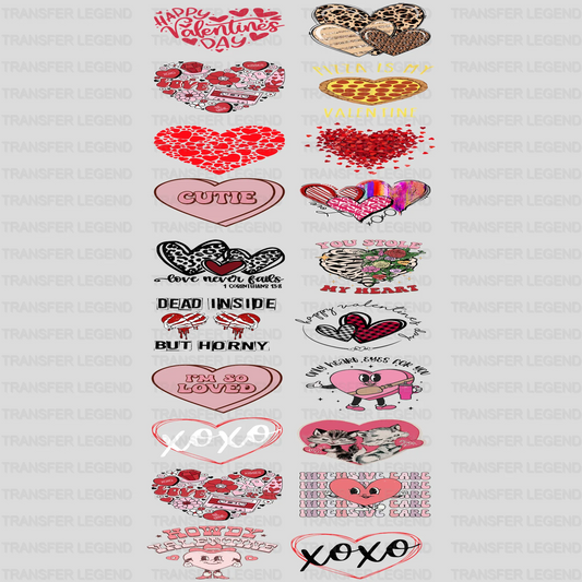 Valentine's Premade Gang sheet - 20 PCS 10 INCH - transferlegend