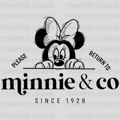 Please Return To Mickey & Minnie & Co Since 1928 Design - DTF heat transfer - transferlegend