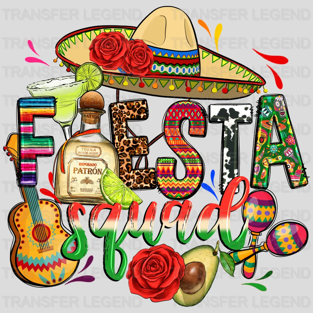 Fiesta Squad - Cinco De Mayo DTF heat transfer - transferlegend