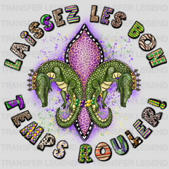 Laissez Les Bon Temps Rouler! Mardi Gras Design- Mardi Gras DTF heat transfer - transferlegend