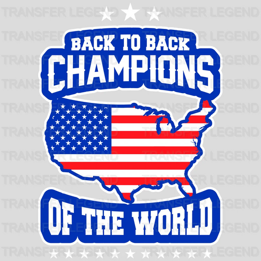 Back To Back Champions - Patriot Design DTF Heat Transfer - transferlegend