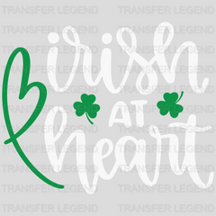 Irish At Heart St. Patrick's Day Design - DTF heat transfer - transferlegend