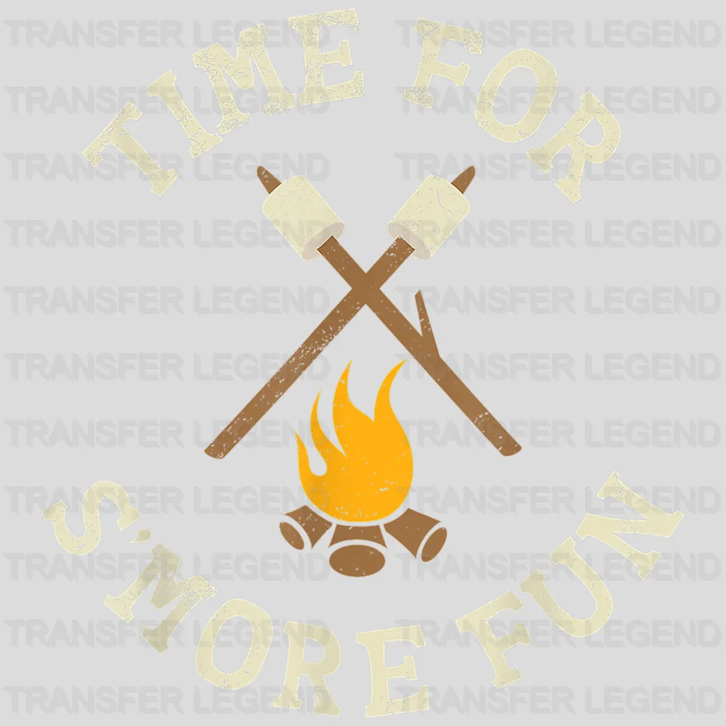 Time For Smore Fun - Campfire Design - DTF heat transfer - transferlegend