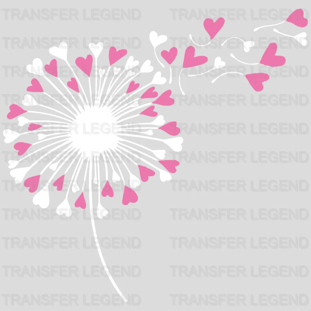 White Flower Valentine's Day Design - DTF heat transfer - transferlegend