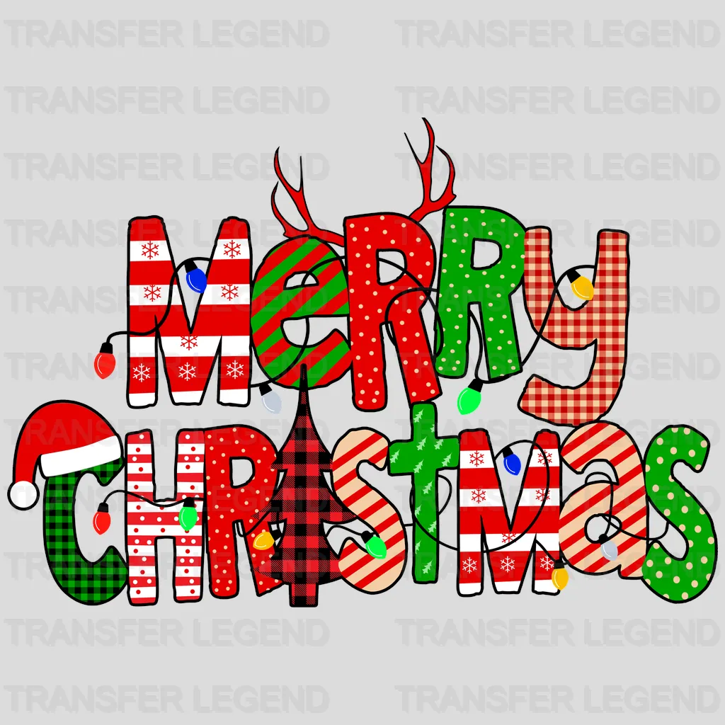 Merry Christmas Design, Family Matching Christmas Design - DTF heat transfer - transferlegend