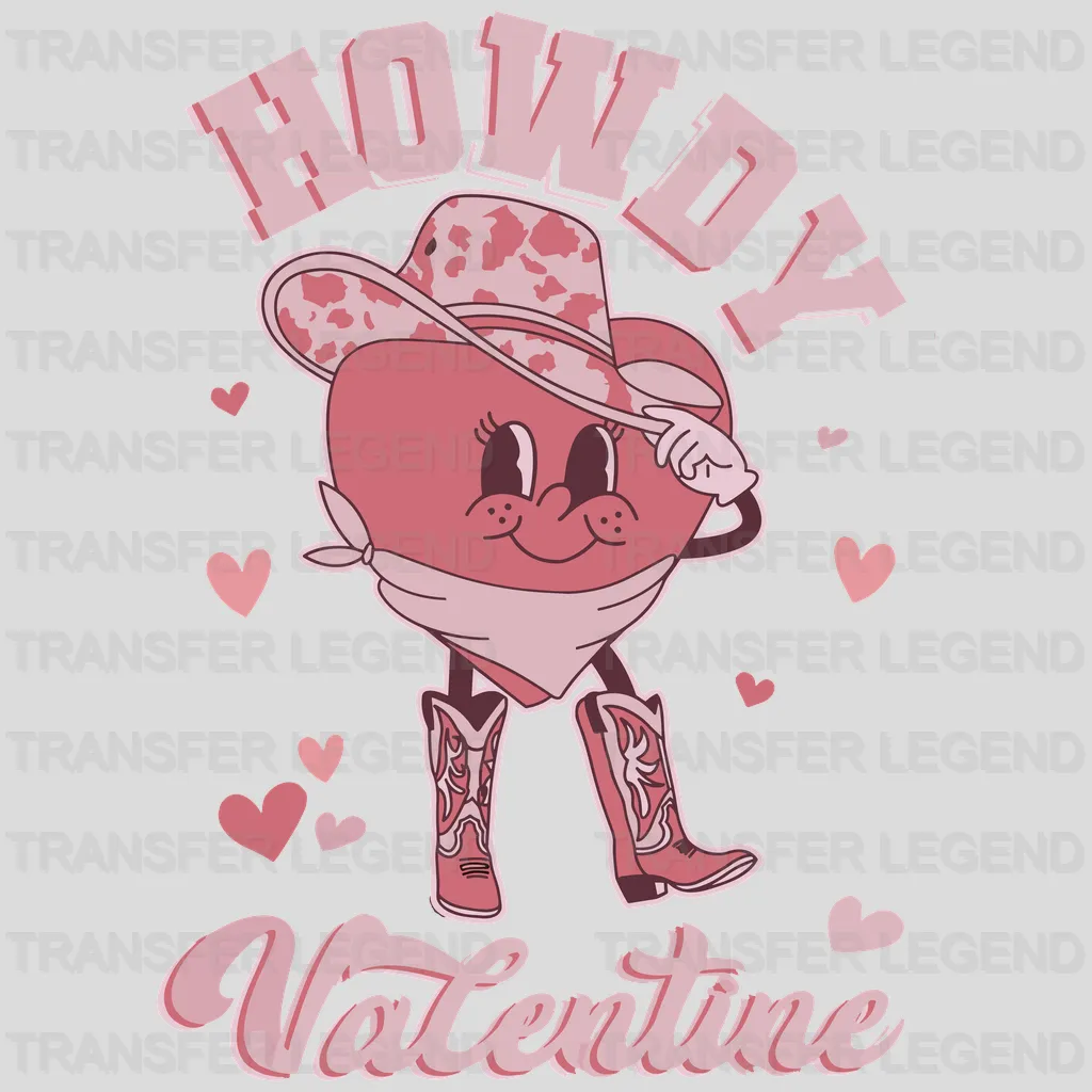 Howdy Valentine Valentine's Day Design - DTF heat transfer - transferlegend