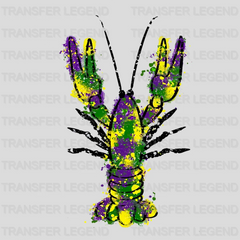 Lobster Mardi Gras Design- Mardi Gras DTF heat transfer - transferlegend