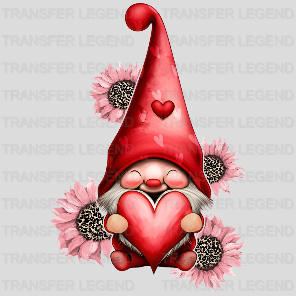 FLORAL HEART GNOME - DTF heat transfer - transferlegend