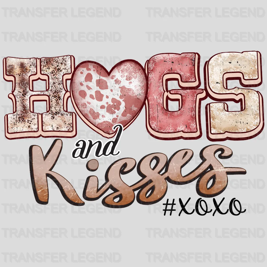 HUGS AND KISSES XOXO - DTF heat transfer - transferlegend