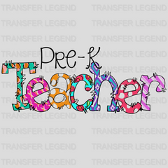 Pre-K Teacher 100 Days School Design - DTF heat transfer - transferlegend