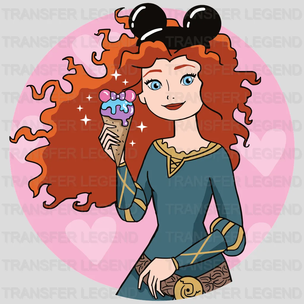 Brave Merida Cartoon Snacks Ears Design - DTF heat transfer - transferlegend