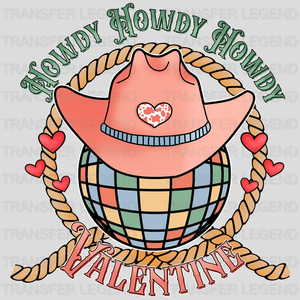 HOWDY HOWDY HOWDY VALENTINE - DTF heat transfer - transferlegend