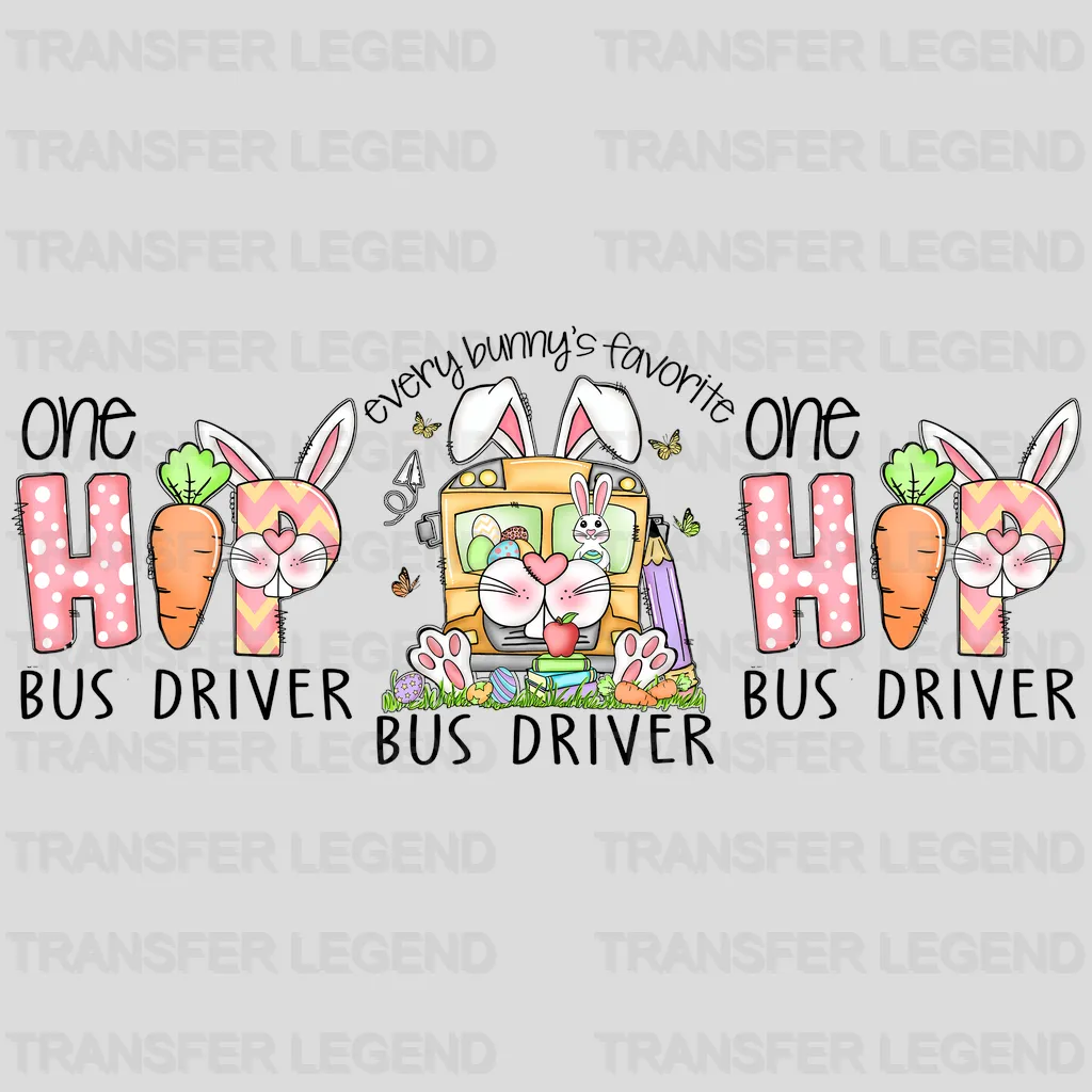 One Hip Bus Driver Easter UV DTF Transfer Cup Wrap UV DTF Sticker - transferlegend