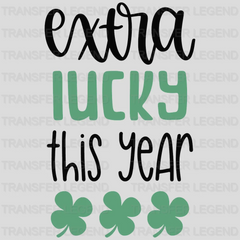 Extra Luck St. Patrick's Day Design - DTF heat transfer - transferlegend