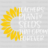 Teacher Plants Seeds 100 Days Of School Design - DTF heat transfer - transferlegend