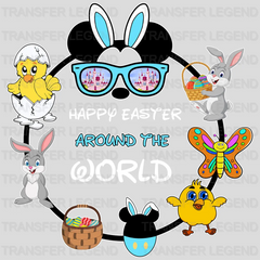 Happy Easter Around The World Mickey Design- DTF heat transfer - transferlegend