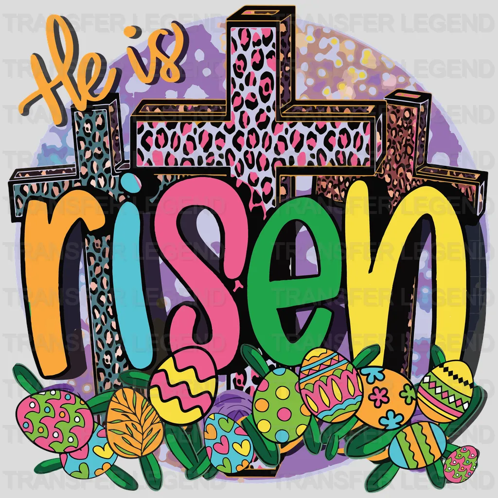 He Is Risen Easter Design - DTF heat transfer - transferlegend