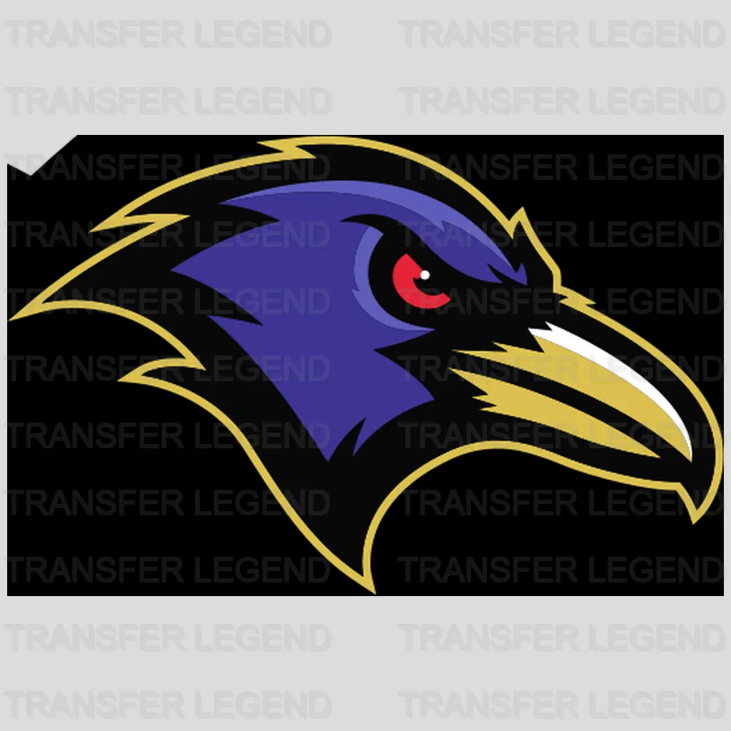 Baltimore Ravens Heartbeat Waves Line NFL Design - DTF Heat Transfer