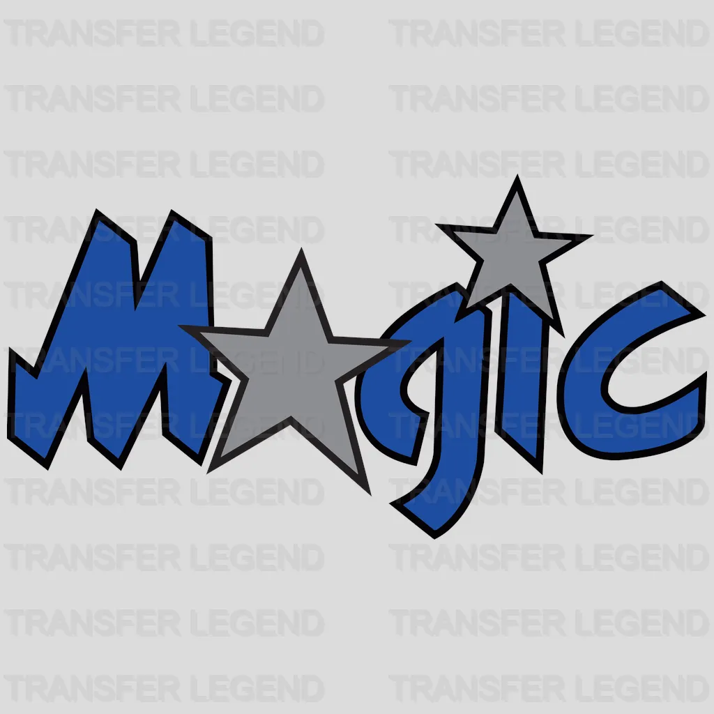 Orlando Magic MAGIC Wordmark with Gray Star NBA Design - DTF Heat Transfer