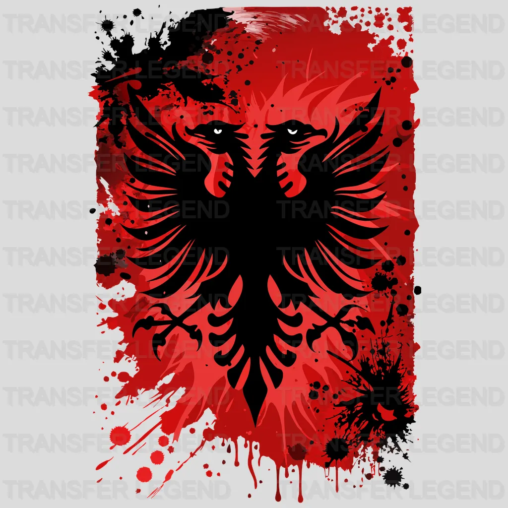 Albania Flag Design - DTF Heat Transfer - transferlegend