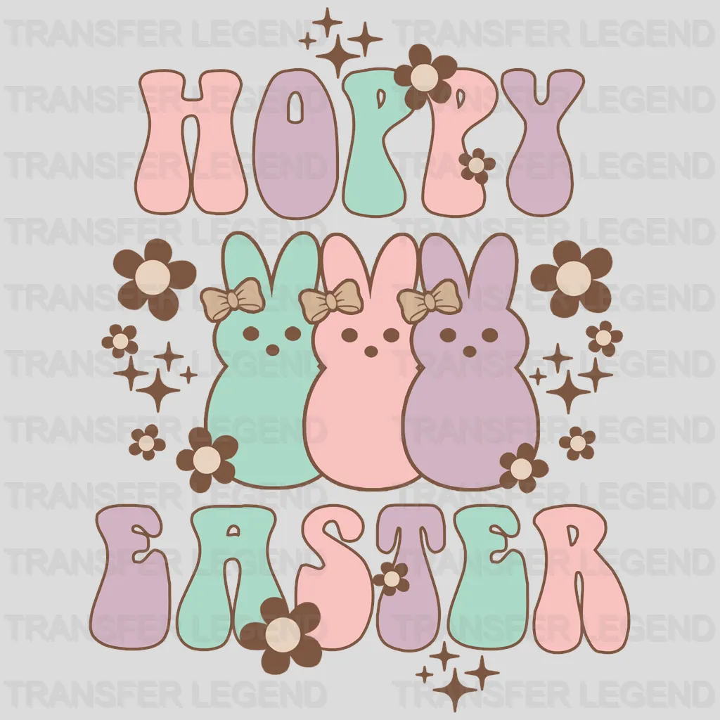 Hoppy Faster Easter Design - DTF heat transfer - transferlegend