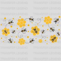 Many Bees Around Many Beehives UV DTF Transfer Cup Wrap UV DTF Sticker - transferlegend