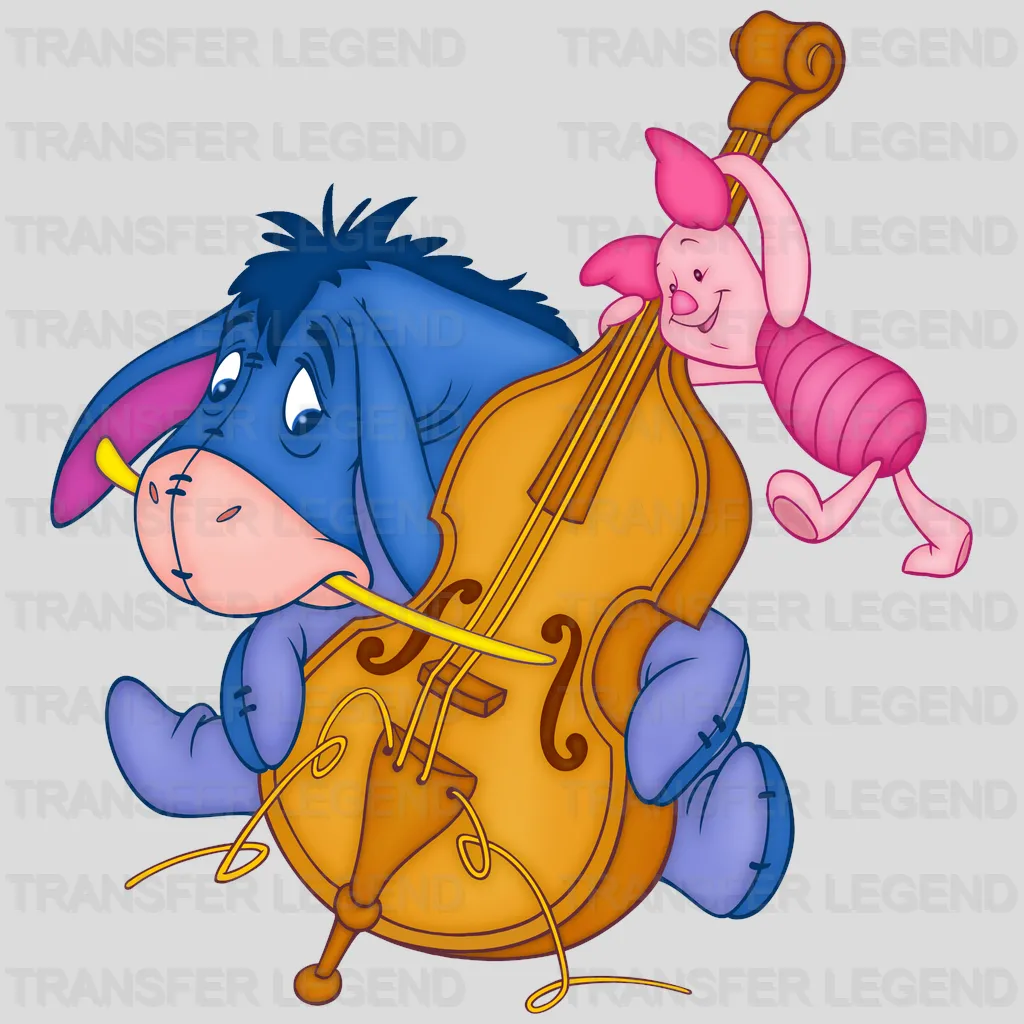 Playing Guitar Pooh  Disney Designs - DTF Heat Transfers